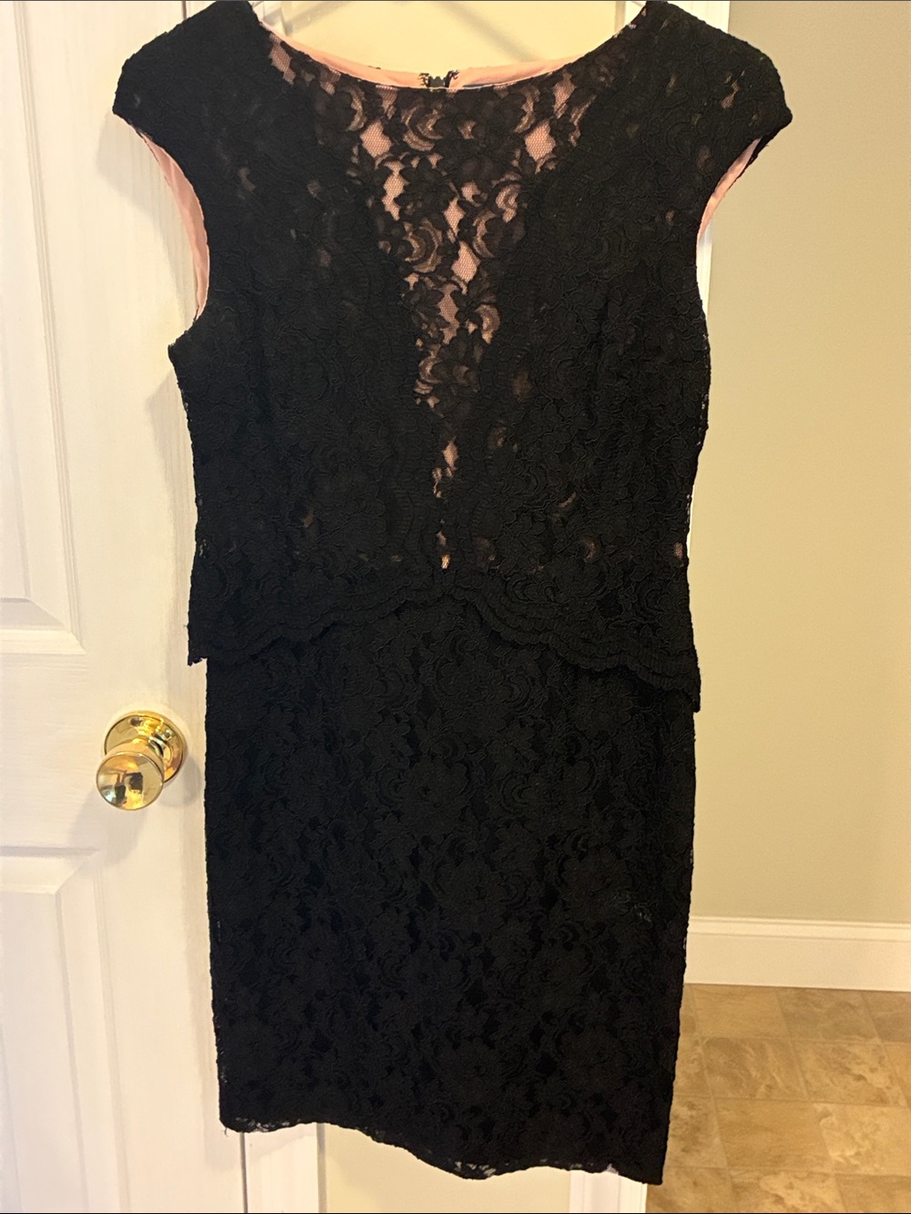 Black Lace Cap-Sleeve Lauren Ralph Lauren Dress